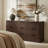 63" W Fluted 9-drawer Dresser, Wood Fluted Chest with 1.97"-Thick Side Panels and Faux Marble Top, Brown Oak-1061386807