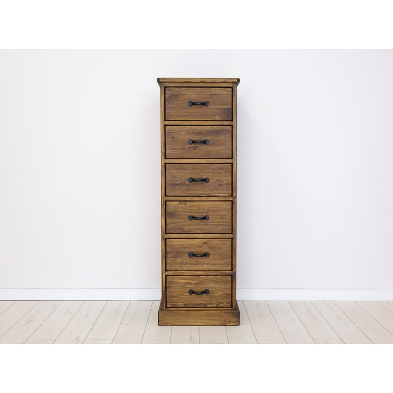Broussard Solid Wood 50cm W 6 - Drawer Chest of Drawers