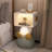 Astronaut Adventure Nightstand With Soft Glow Light, Fun Cartoon End Table With Open Storage Shelf For Bedroom, Living Room, Kids Room, Study Desk, White