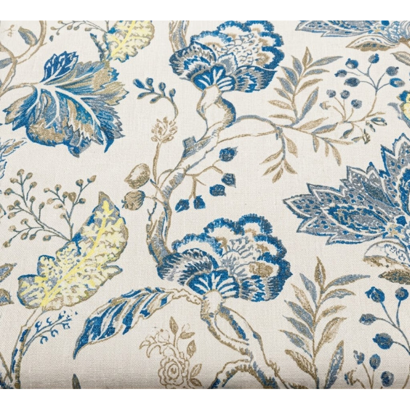 Ensemble de fauteuil pivotant avec repose-pieds, Lin bleu