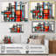 Orange et gris explorant les dimensions sur toile-992090691-992090690