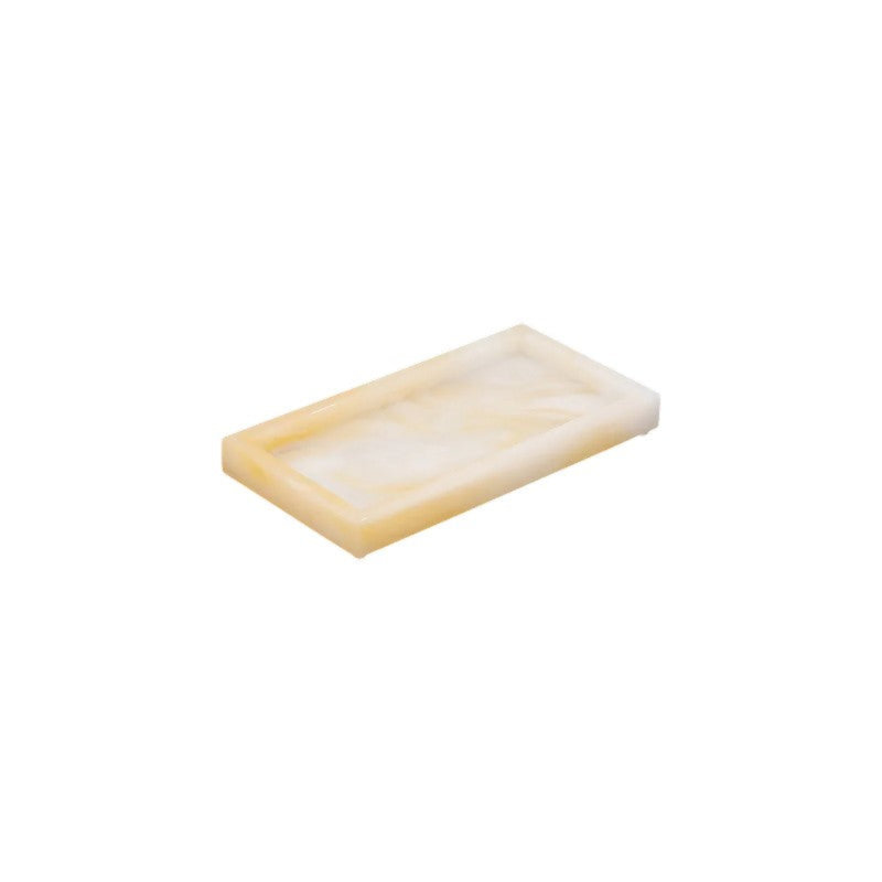 Tray - Bathroom Organizer White Small, Yellow