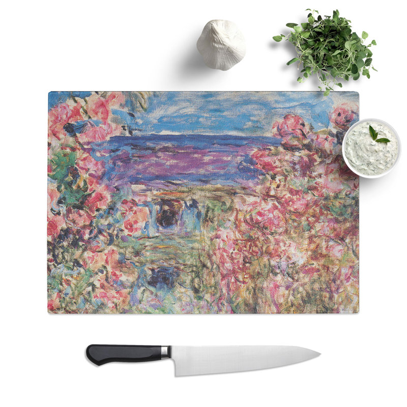 Rose House by Claude Monet Chopping Board, 0.4cm H x 28.5cm W x 39cm L