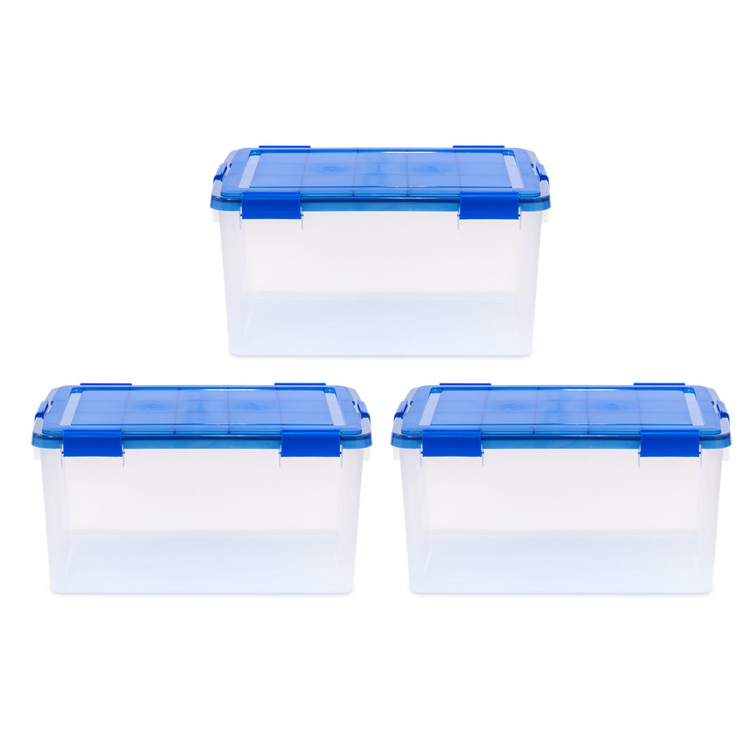 15 Gal. Weatherproof Plastic Storage Tote (Set of 3) IRIS USA, Inc. 