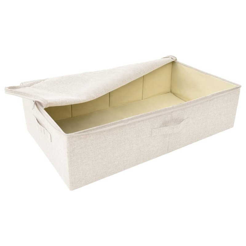 Boîtes de rangement vidaXL en tissu 27,6 x 15,7 x 7,1 po, Blanc