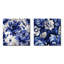 Motif damassé cobalt bleu victorien - ensemble de collage carré floral-101865128-101865122