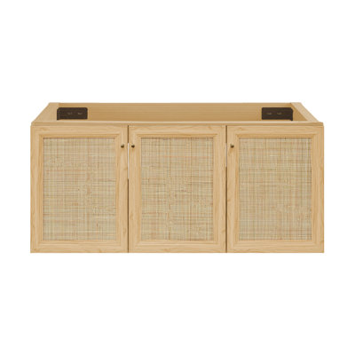 Classe 48" Wall-Mounted Bathroom Vanity Cabinet Without Top In Oak