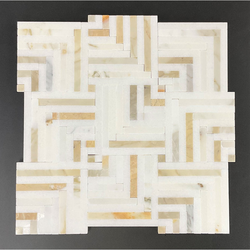 Natural Stone Mosaic Wall & Floor Tile, Calacutta Gold