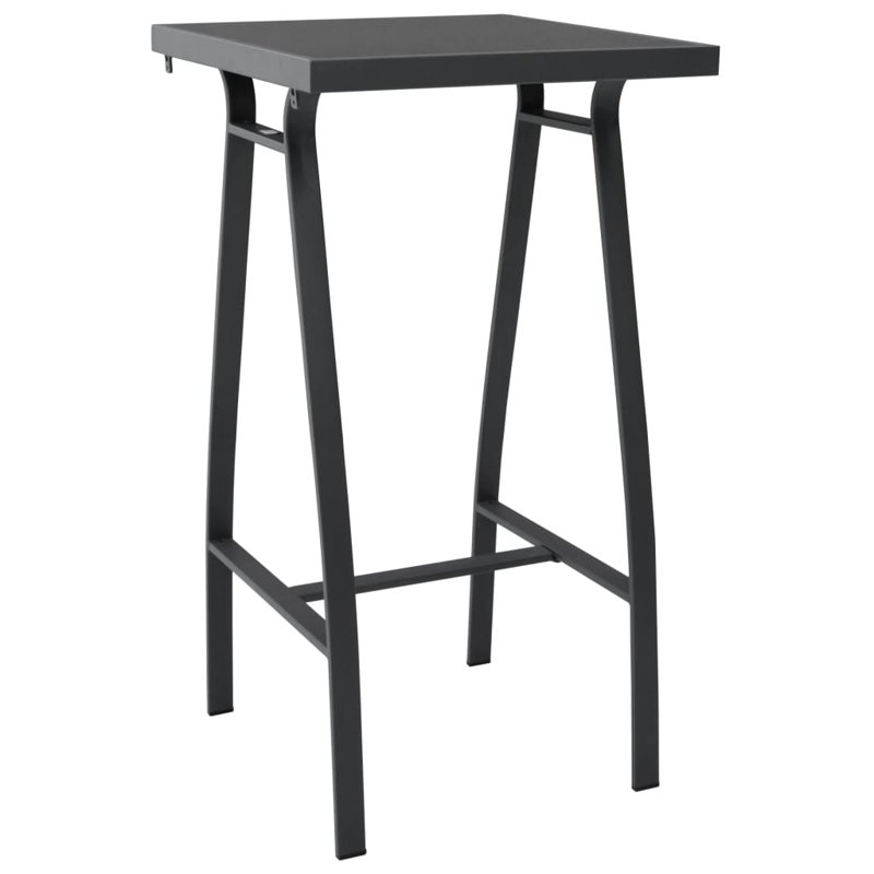 Bothild Square Glass Outdoor Bar Table - 60 cm W 60 cm D