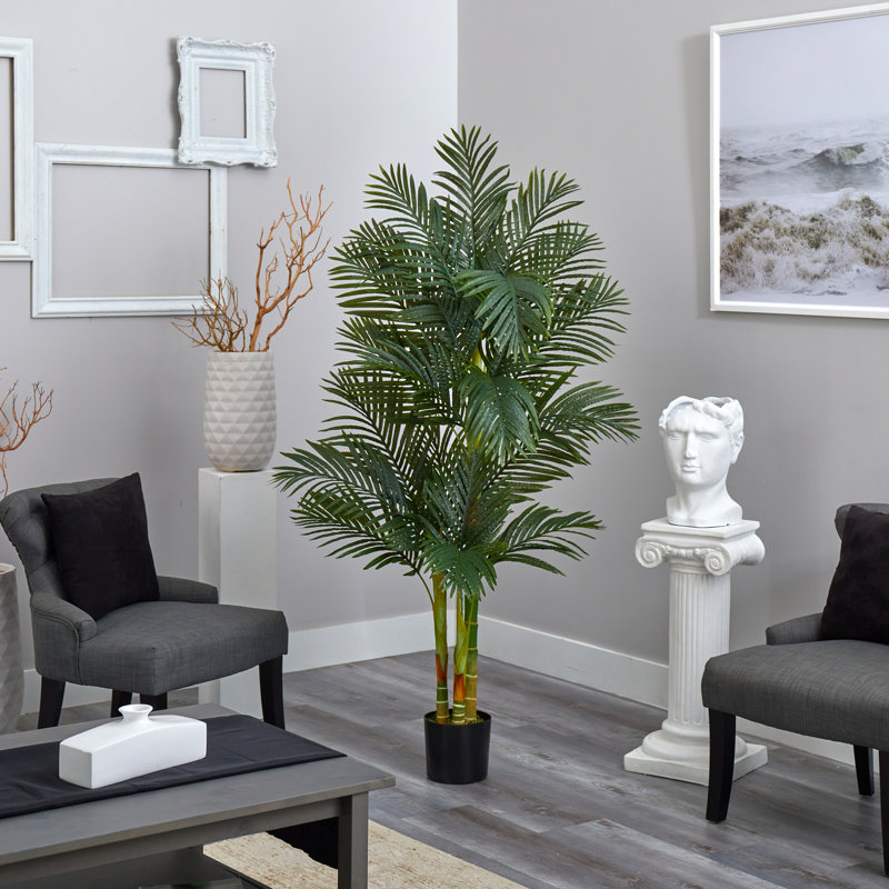 Artificial Palm Tree in Planter, 72" H x 32" W x 32" D