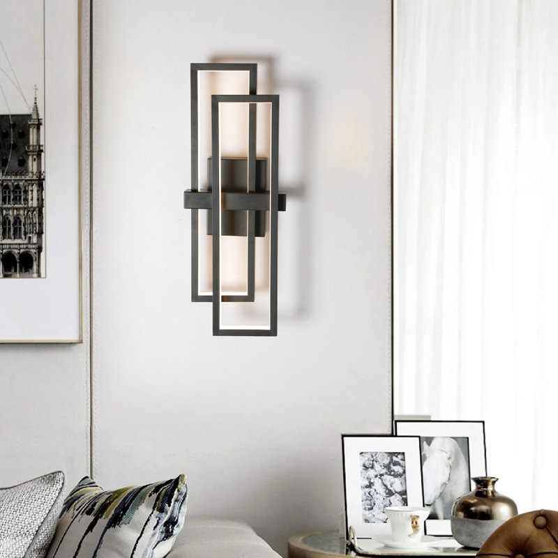 Shawnon Wall Sconces Flush Mount Triac Dimming, Black