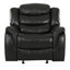 Fauteuil inclinable de conception classique, fauteuil inclinable en polyuréthane et baies noires