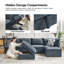 Talani Modern 323cm W 6 Seater Modular Corner Sofas with Hidden Storage-422855696