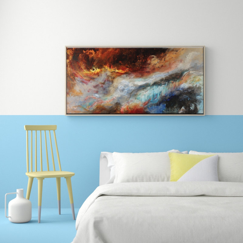 John Louis Lloyd - Painting on Canvas, 76cm H x 152cm W, Timber Floater Frame