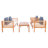 Arlethe Eucalyptus 4 - Person Patio Conversation Set with Cushions-1080932354