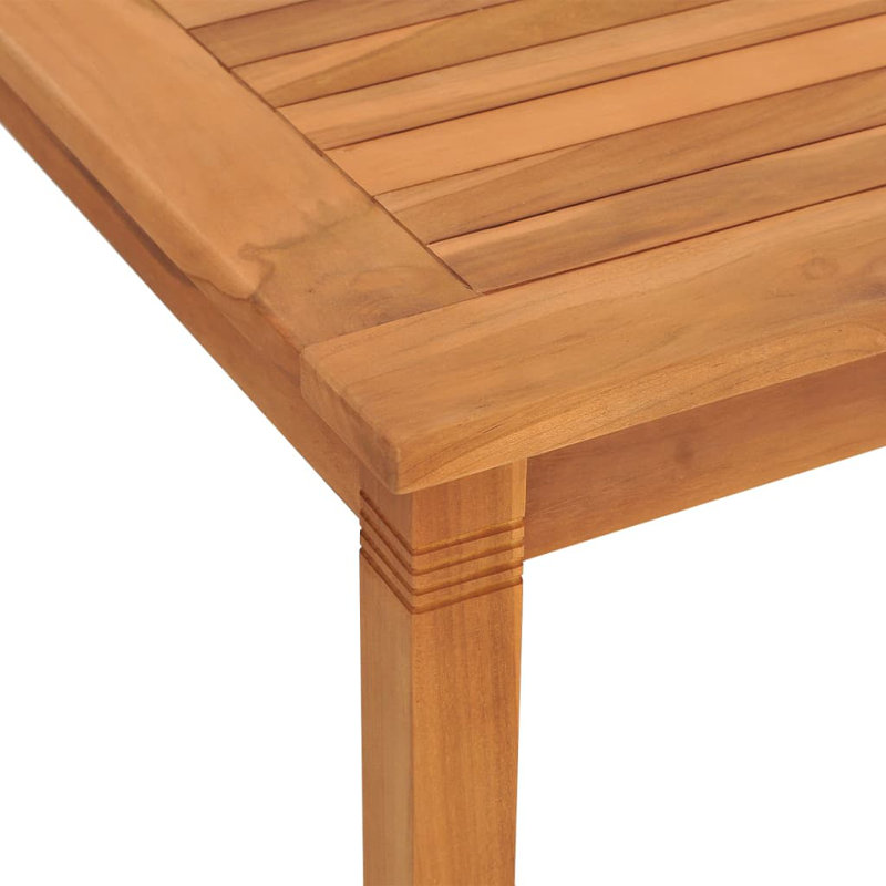 Hea Rectangular Teak Outdoor Dining Table, 35.4" W x 59.1" L x 29.5" H