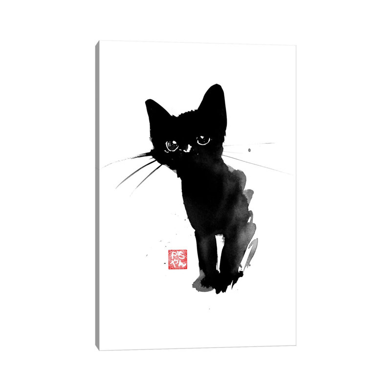 Spotty Cat by Péchane - Print on Canvas, Wrapped Canvas, 30.48 cm H x 45.72 cm W