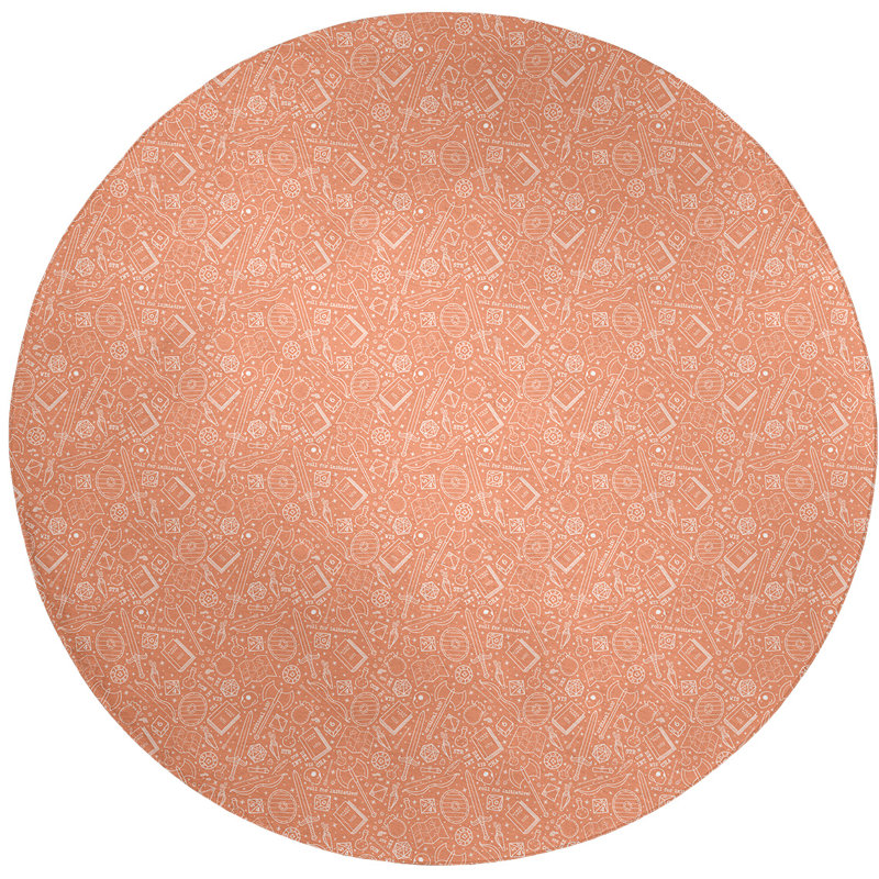 Tapis de zone orange classic, Rond 5 pi