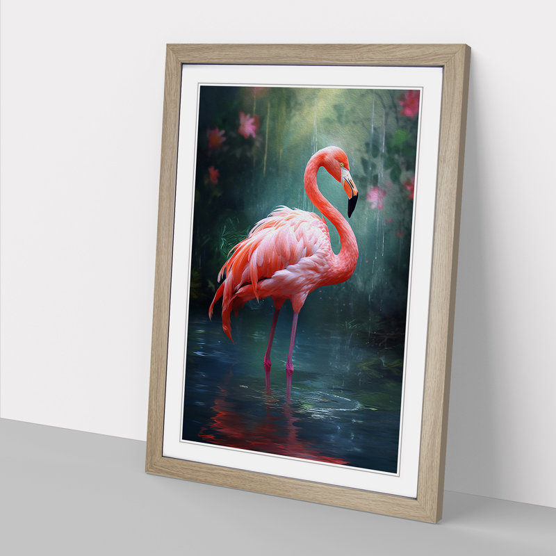 Single Picture Frame Print on Wood, 64cm H x 46cm W, Oak Framed