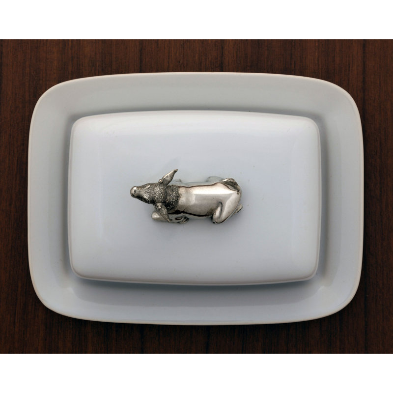 Garden Friends Stoneware Butter Dish