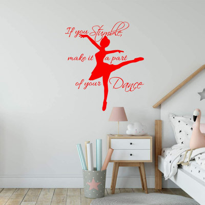 Décalcomanie murale «If you stumble Make it a part of your Dance Studio»