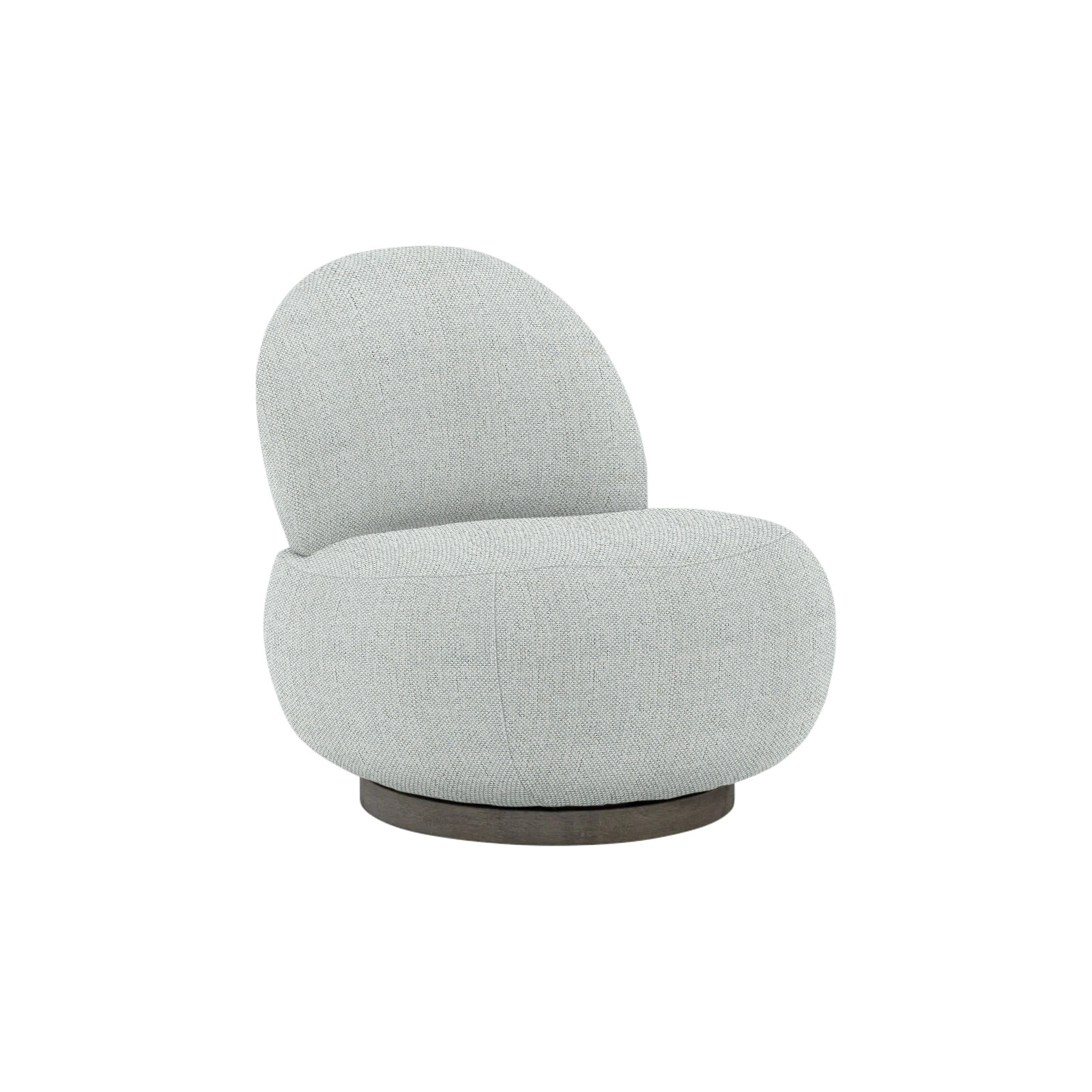 Caicos Swivel Patio Chair with Cushions, Light Grey Linen 6032-010