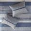 Ensemble d'édredon 7 pièces jacquard bleu marine