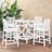 5 Pieces Adirondack Bar Chairs Set, HDPE Patio Bar Height Table And Chairs, Tall Adirondack Outdoor Bar Stools Set, HDPE Patio Bar Table Sets Furniture For Poolside, Balcony, Garden-8017944