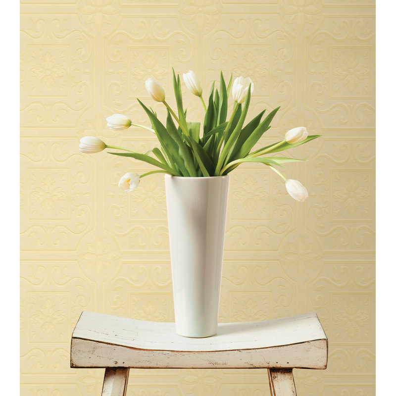Rouleau de papier peint 33 pi x l 20,5 po paintable tile Francina