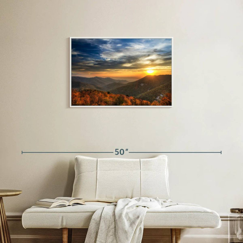 Shenandoah Sundown, Cadre flottant blanc, 31 po x 21 po