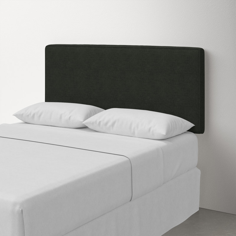 Marquise Upholstered Headboard, King, Classic Black Linen