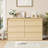 Arched 6 Drawer White Dresser, Modern Wood Storage Chest with Curved Design-1387672096