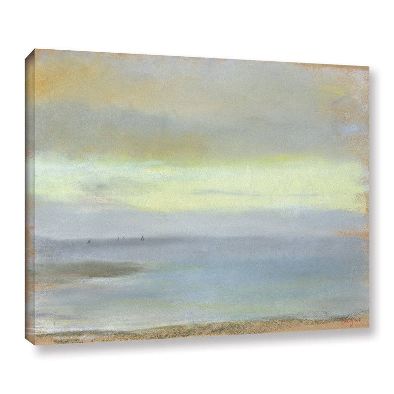 " Marine Sunset " by Edgar Degas, 18" H x 24" W x 2" D, Floater Frame