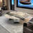 Stainless steel marble floating coffee table-104250933