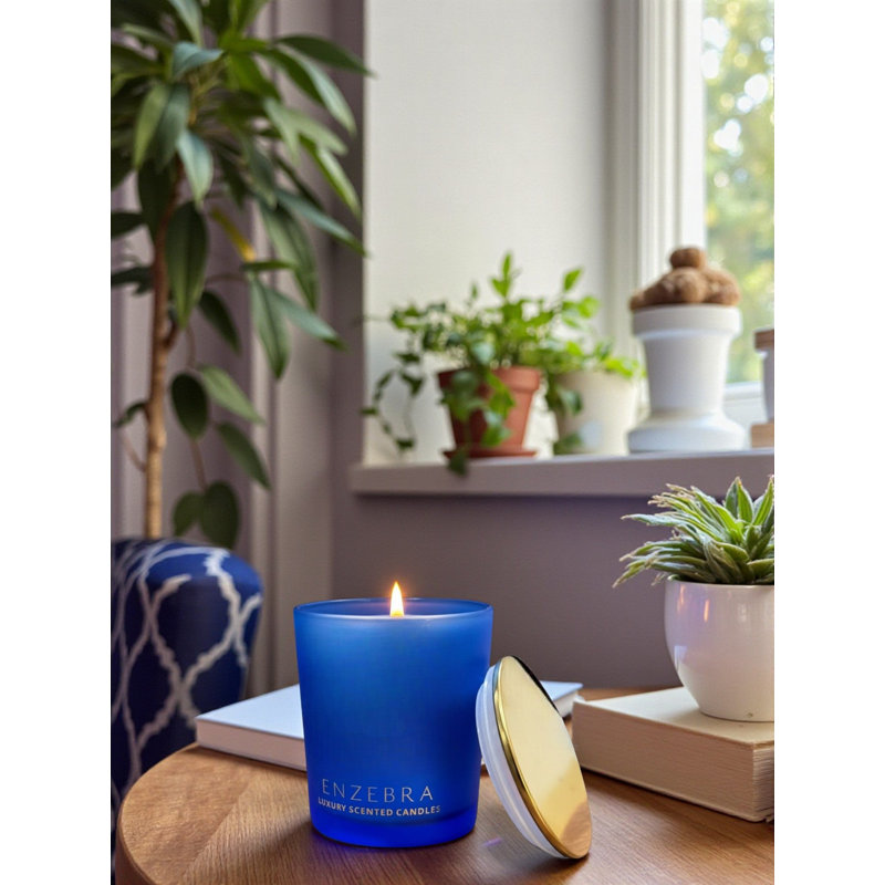 Bougeoir bleu Elite Cashmere n ° 1 - 9 oz, Bleu