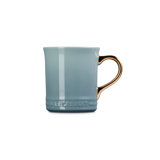 Le Creuset Stoneware Mug With Gold Metallic Handle, 14 Oz.