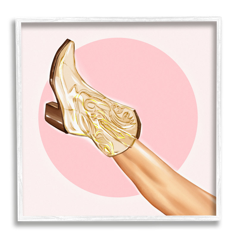 Botte Southwestern Cowgirl cmw-084, Oui, Giclée encadrée blanc bord de mer, H 12 po x l 12 po