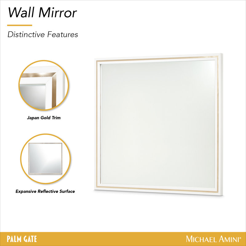 Palm Gate Wall Mirror - Cloud White
