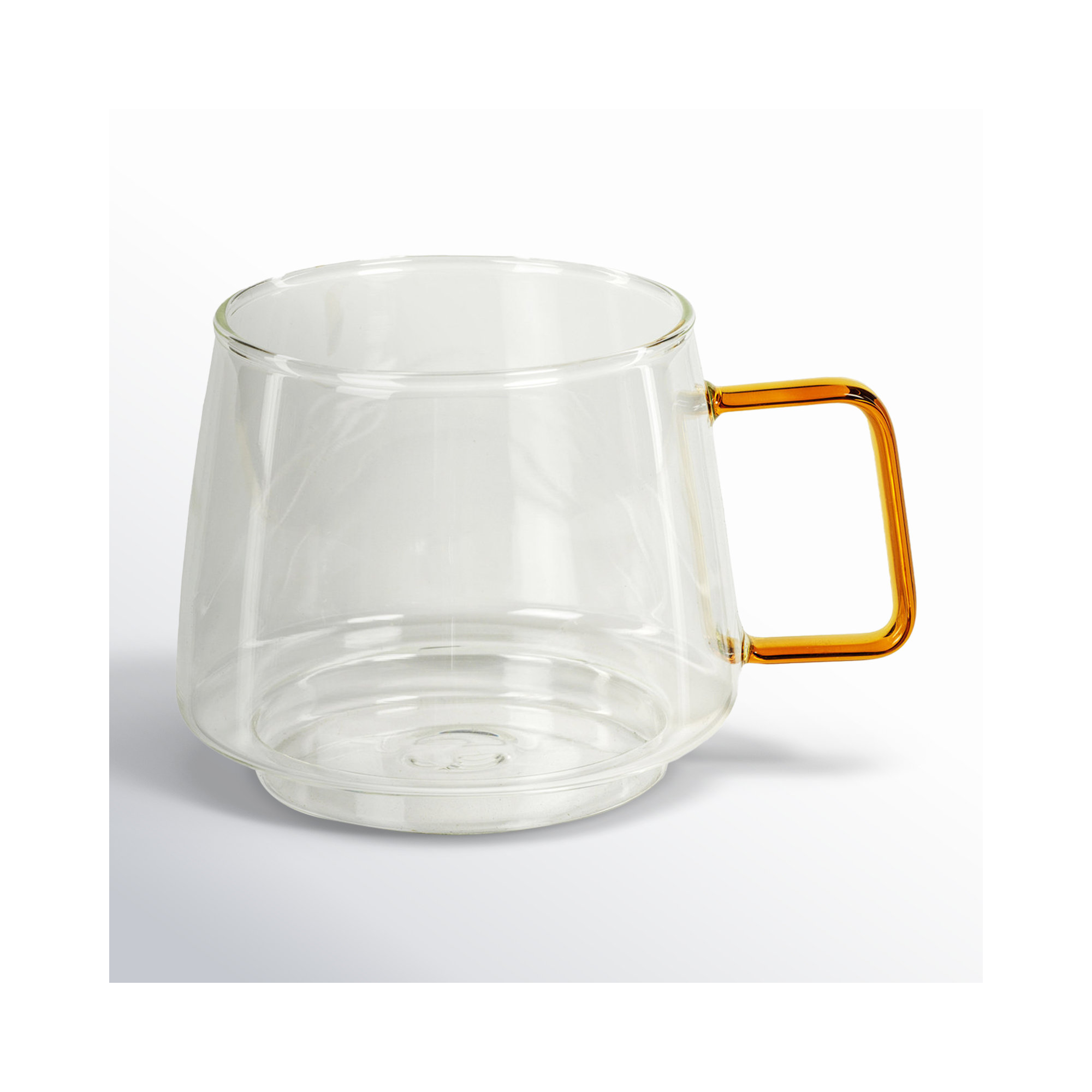 Jakob Glass Coffee Mug;Teacup, Orange