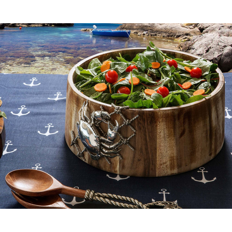Sea And Shore Wood Salad Bowl