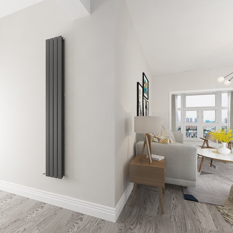 Nedra Vertical Designer Radiator, Grey