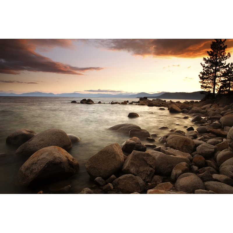 Rocky Lake Tahoe Shore 1 Piece Wrapped Canvas Wall Art, 61cm H x 91cm W x 3.8cm D