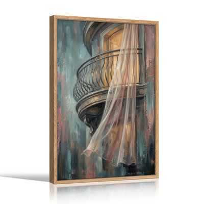 Ensemble d'une toile décorative pour rideaux de balcon