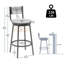 Ensemble de 2 tabourets de bar rotatifs tissés à la main avec corde
