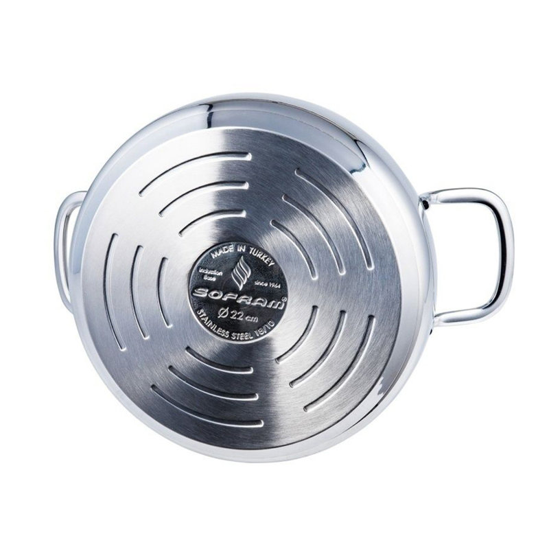 Venus 2.1-qt Stainless Steel Stock Pot with Glass Lid