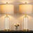 26” Modern Glass Bedside Table Lamps with Dual USB Ports, Touch Control, and Bulbs-1768254523-1747677746