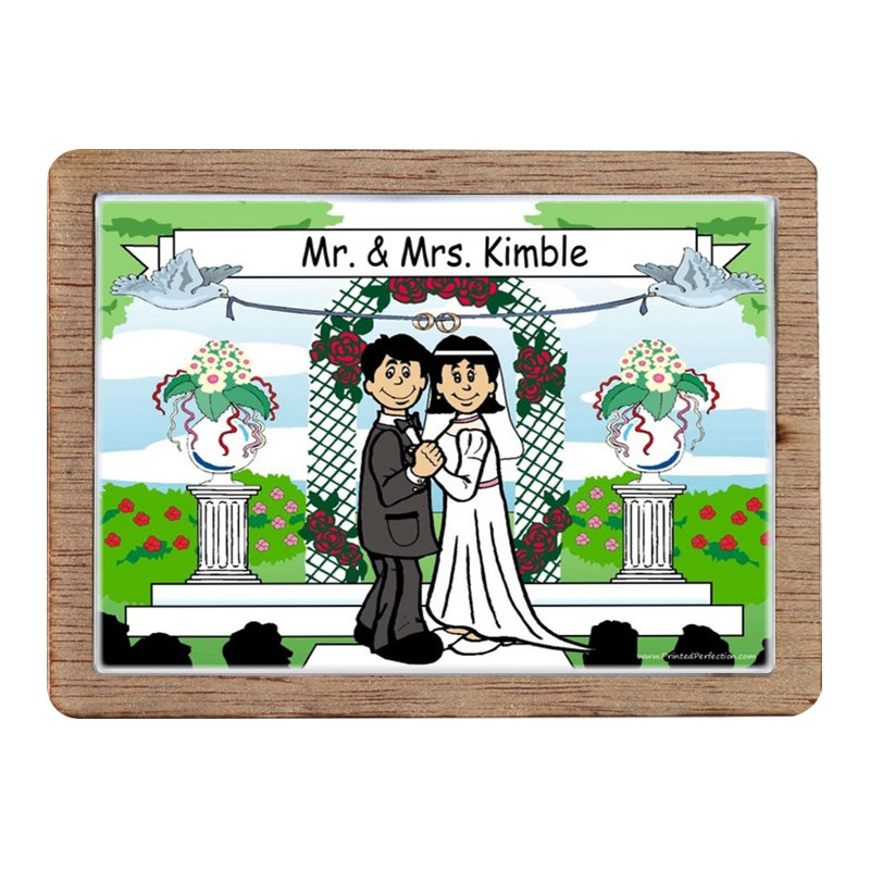 Magnet de mariage personnalisé en bois - excellent cadeau!, Oui