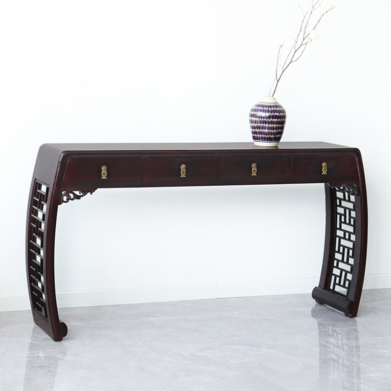Console Retro Classical Art, Marron foncé