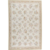 Hand-Knotted High-Quality Ivory and Ivory Area Rug