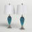 Rynar 25" Blue/Nickel Table Lamp Set
